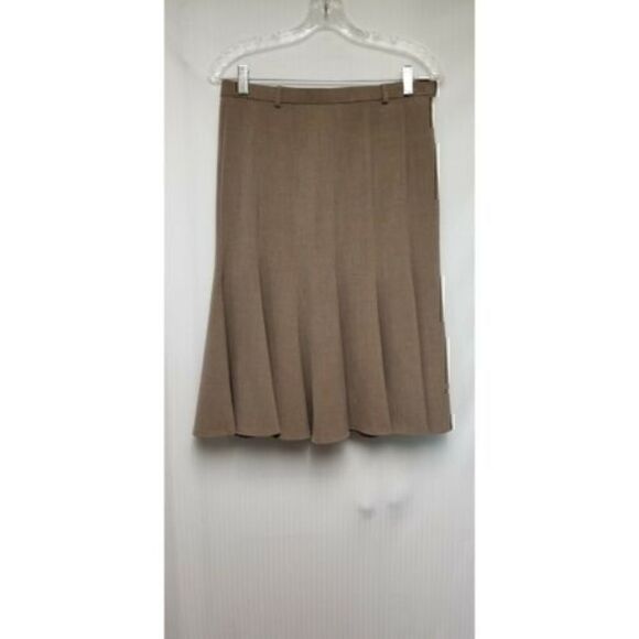 Tribal Women's  Beige Stretch-Extensible Side Zip Dressy Skirt Size 6 - Picture 3 of 5
